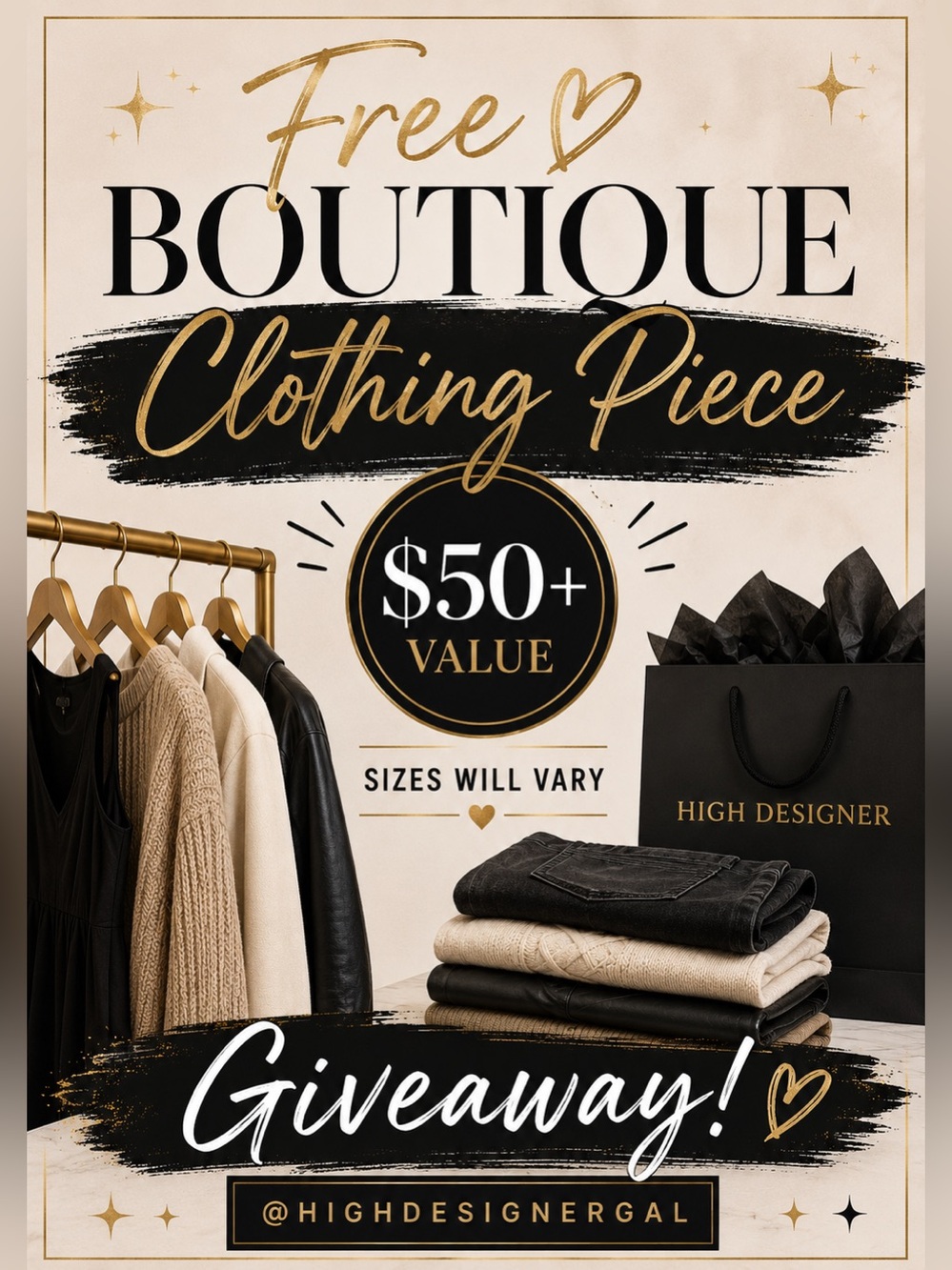 $50+ Clothing Giveaway (Sizes vary)